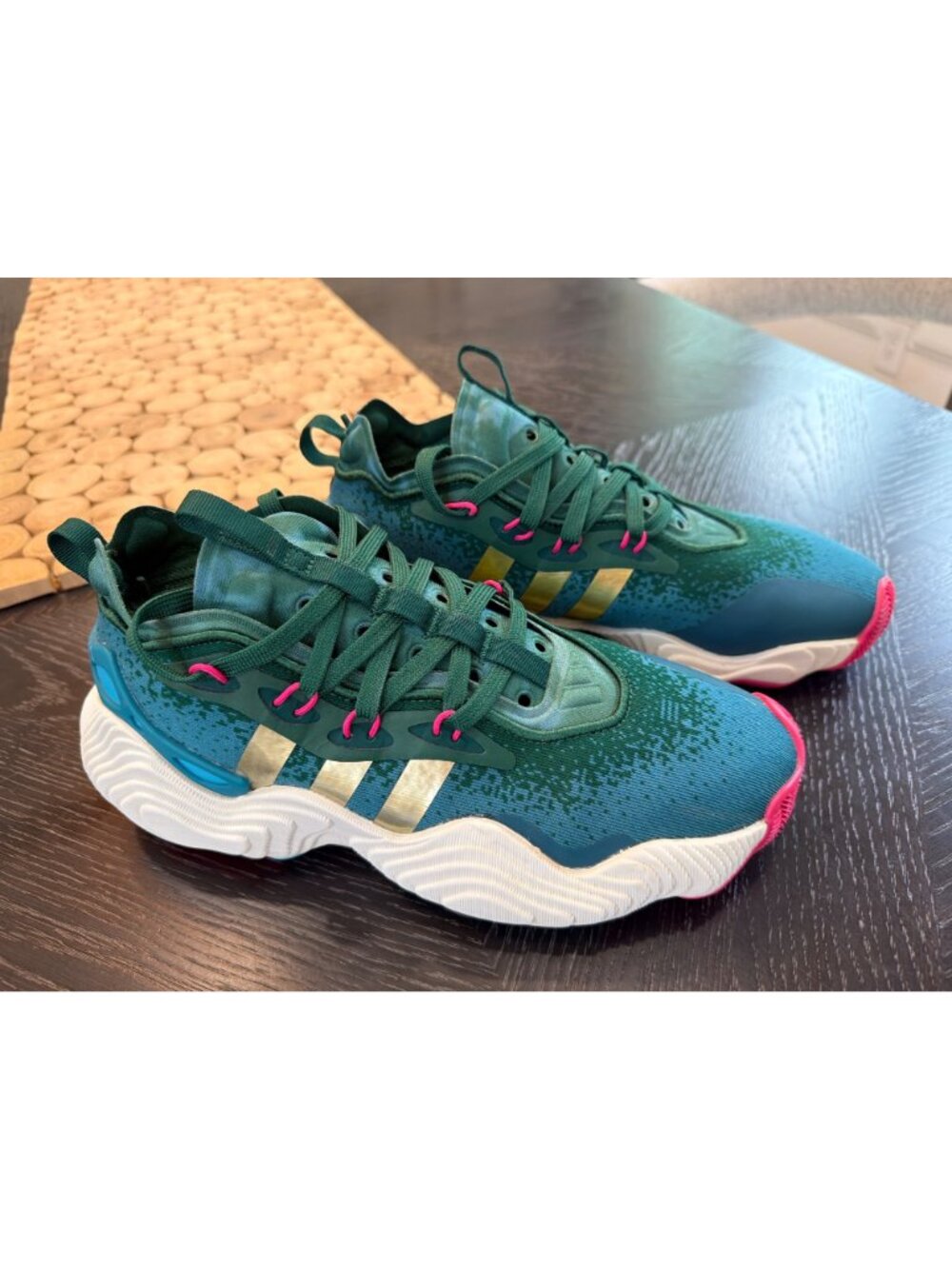 adidas Trae Young 3 '96 Olympics Green Gold IE9301 Men's Sz 6.5 Basketball